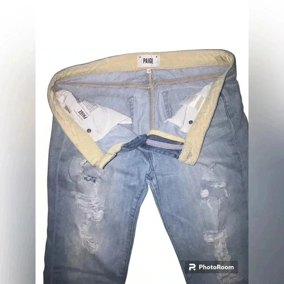 Paige Naomi Destroyed Light Wash Jean Size 29 - Picture 3 of 6